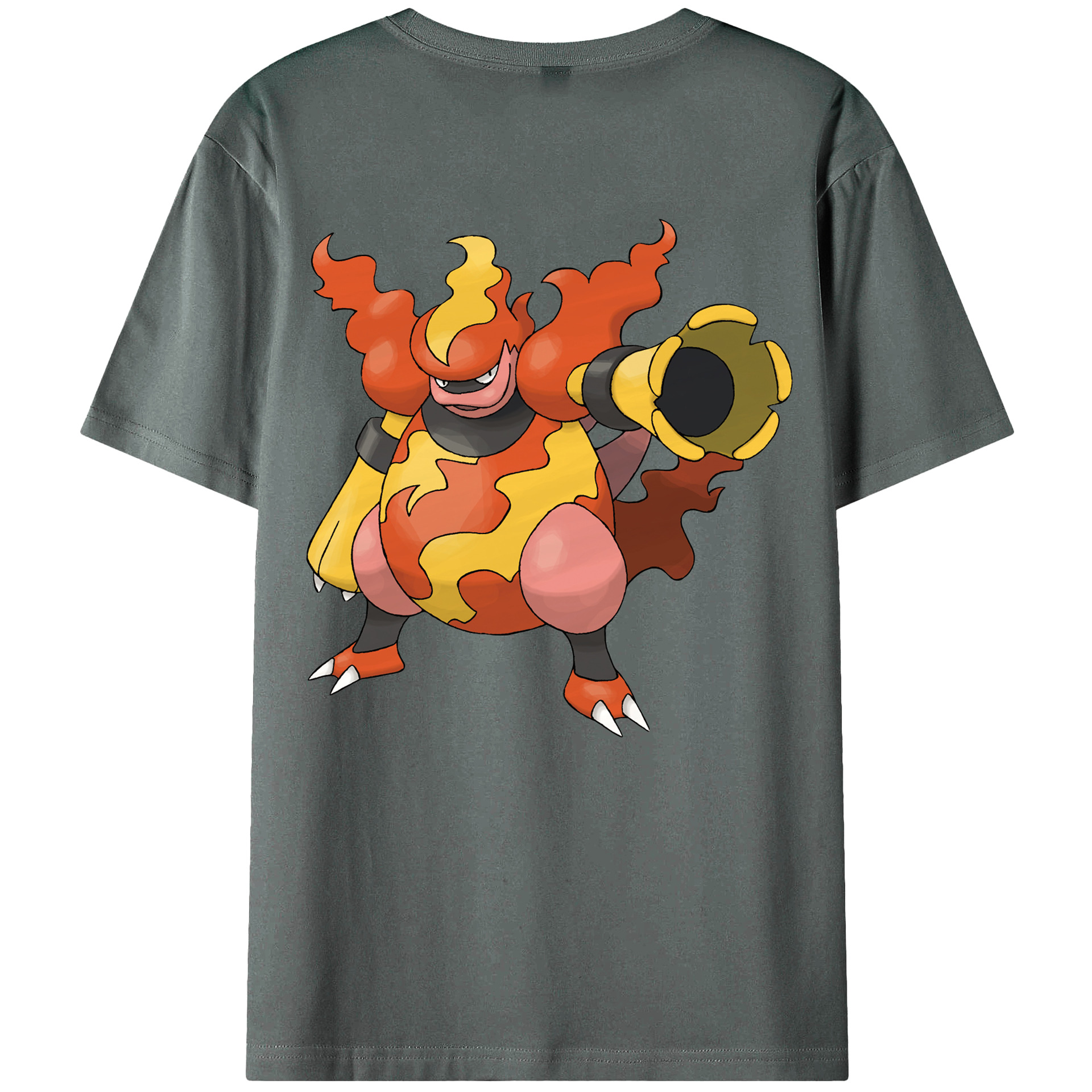（画像用） ポケットモンスター Pokémon 綿100％ メンズ半袖Tシャツ（バックプリント） 通気性